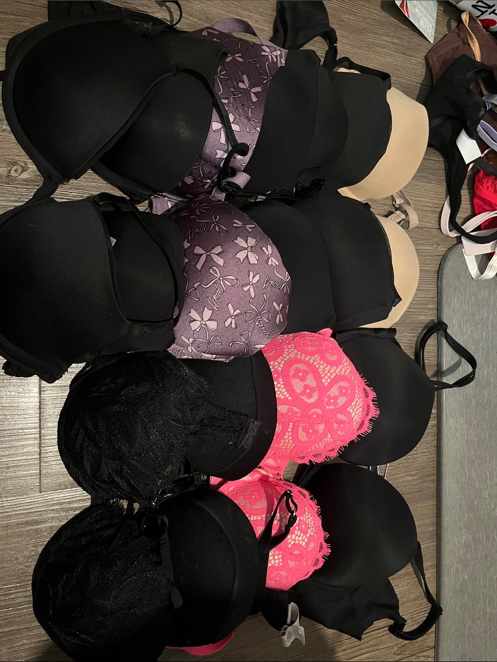Calvin Klein Multi-Pack Smooth & Lace Bras - Black, Purple, Nude, Pink